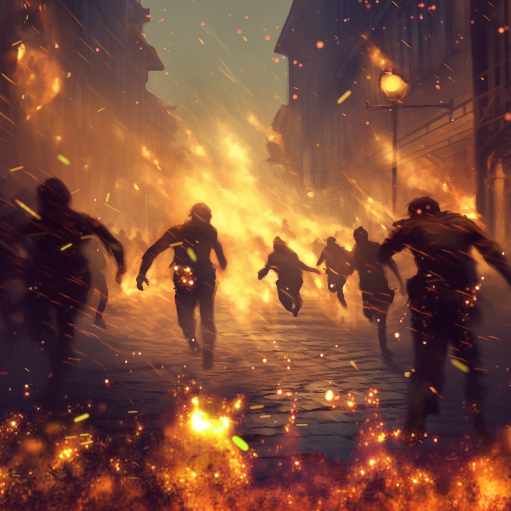 Refugees fleeing Alberetor